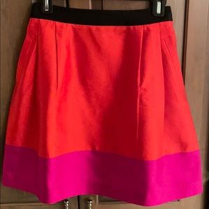 Stunning Kate Spade Pink and Orange Silk Skirt